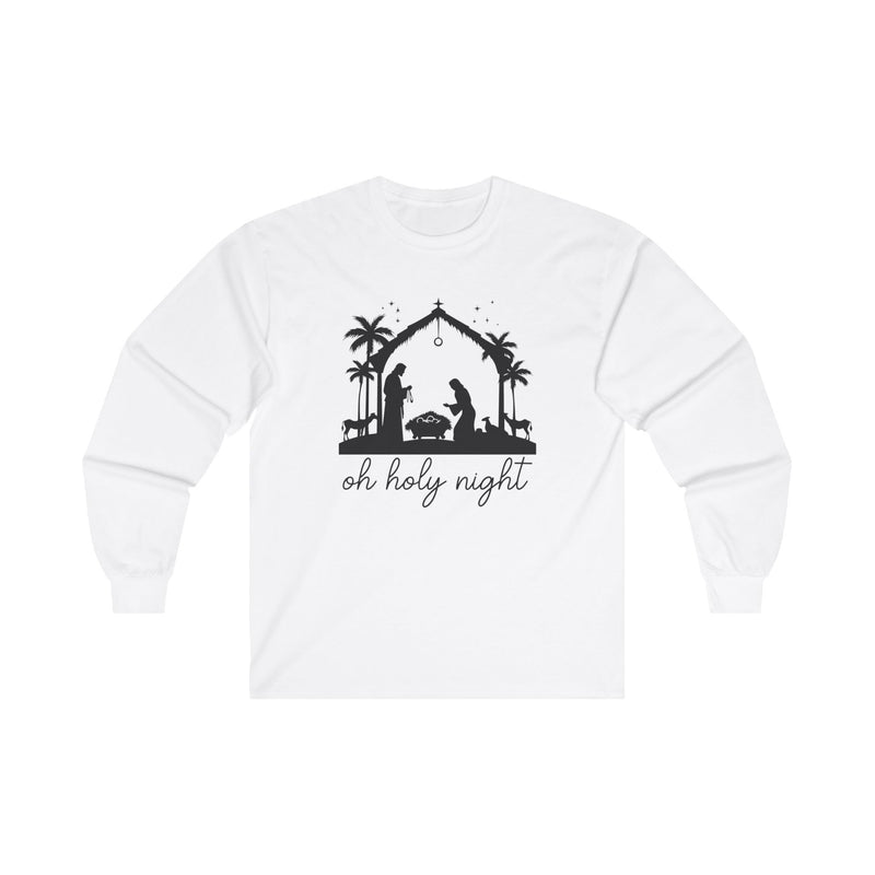 Christmas Long Sleeve Tee - Oh Holy Night