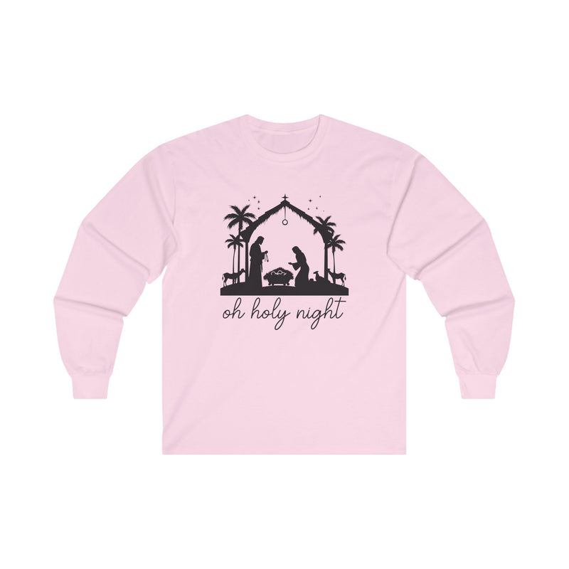 Christmas Long Sleeve Tee - Oh Holy Night