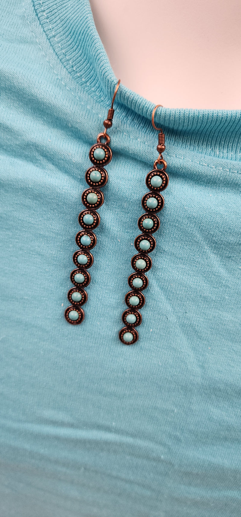 Turquoise & Copper Earrings