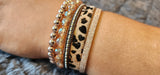 Leopard & Beaded Bracelet