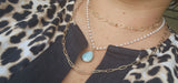 Layered Turquoise Teardrop Neclace