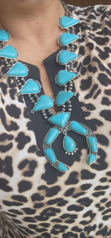 Turquoise Squash Blossom Necklace