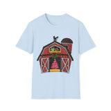 Red Barn Christmas tee