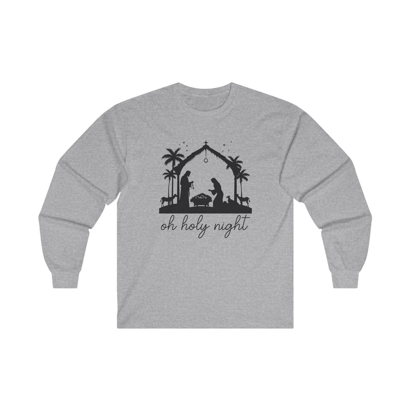 Christmas Long Sleeve Tee - Oh Holy Night