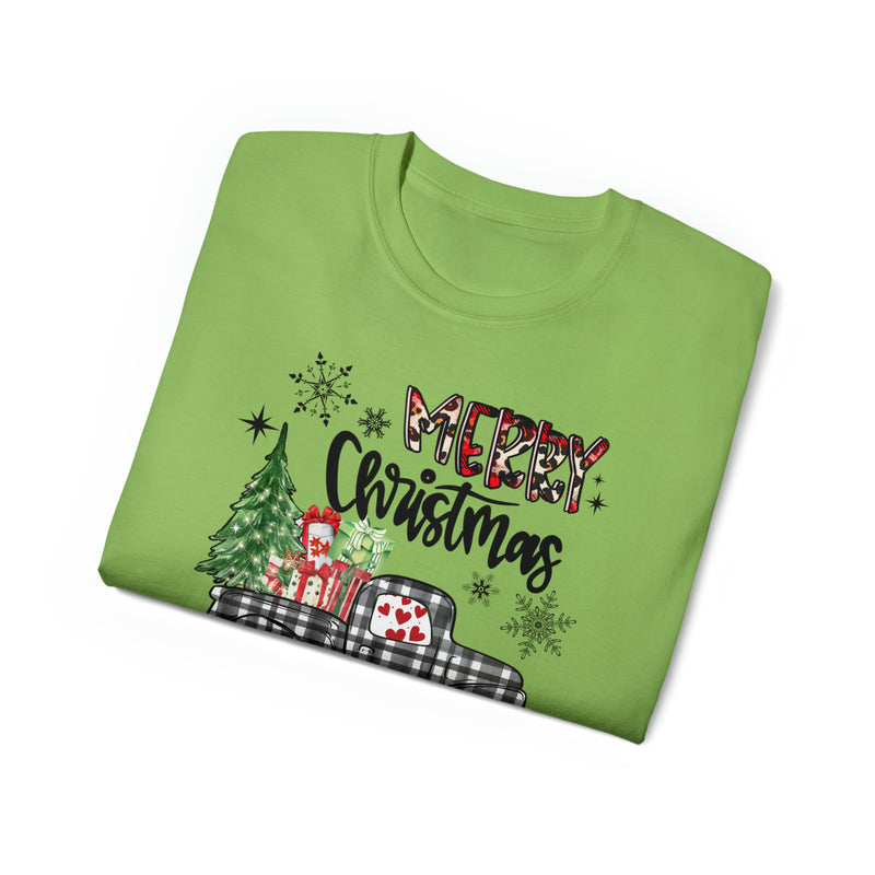 Merry Christmas Truck (Unisex Ultra Cotton Tee)