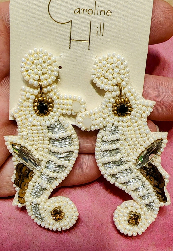 Shelton Embellished Seahorse Earrings