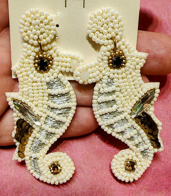 Shelton Embellished Seahorse Earrings